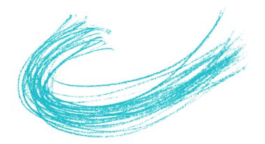 Açık mavi kalem darbeleri beyaz arkaplanda izole edildi.