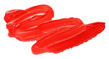 Parlak kırmızı fırça beyaz arkaplanda izole edildi