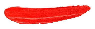 Parlak kırmızı fırça beyaz arkaplanda izole edildi