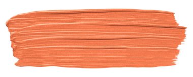 Beyaz arkaplanda izole edilmiş parlak turuncu fırça