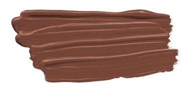 Parlak kahverengi fırça darbeleri beyaz arkaplanda izole.