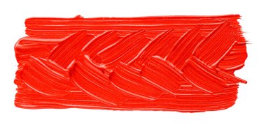 Parlak kırmızı fırça beyaz arkaplanda izole edildi