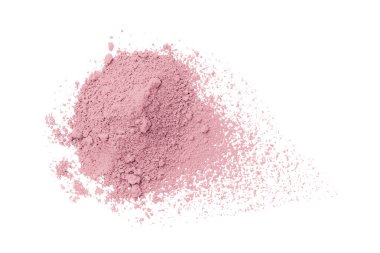 beyaz arkaplanda izole edilmiş pembe toz