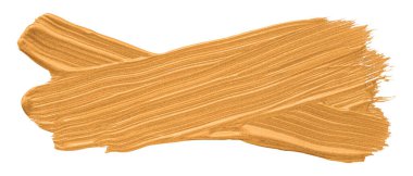 Beyaz arkaplanda izole edilmiş parlak turuncu fırça