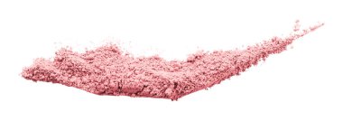 beyaz arkaplanda izole edilmiş pembe toz
