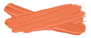 Beyaz arkaplanda izole edilmiş parlak turuncu fırça