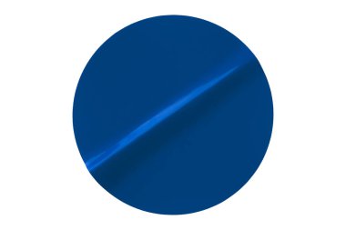 Beyaz arkaplanda parlak mavi daire etiketini ayır.