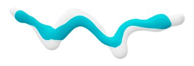 Açık mavi suluboya damlaları beyaz arkaplanda izole edilmiş zigzag.