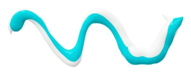 Açık mavi suluboya damlaları beyaz arkaplanda izole edilmiş zigzag.