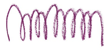 Beyaz arkaplanda izole edilmiş mor kalem darbeleri.