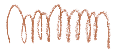 Şeffaf arkaplanda kahverengi kalem darbeleri izole