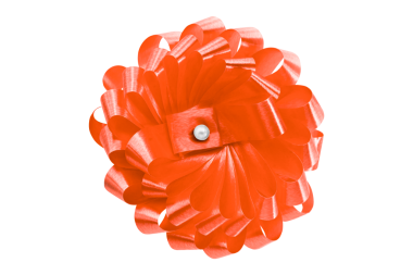 Şeffaf arkaplanda izole edilmiş kırmızı kurdele.