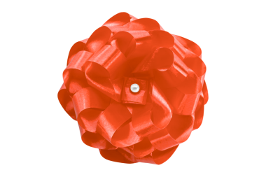 Şeffaf arkaplanda izole edilmiş kırmızı kurdele.