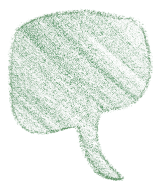 Şeffaf arkaplanda yeşil konuşma baloncuğunu ayır