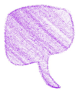 Şeffaf arkaplanda mor konuşma baloncuğunu ayır