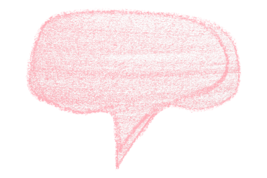 Şeffaf arkaplanda ayrı pembe konuşma baloncukları