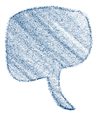 Şeffaf arkaplanda mavi konuşma baloncukları ayır.