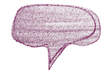 Şeffaf arkaplanda koyu mor konuşma baloncuğunu ayır.