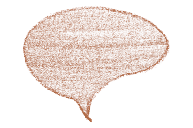 Şeffaf arkaplanda kahverengi konuşma baloncukları ayır.