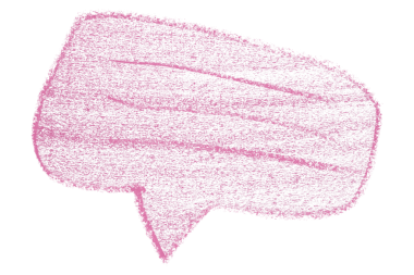 Şeffaf arkaplanda ayrı pembe konuşma baloncukları