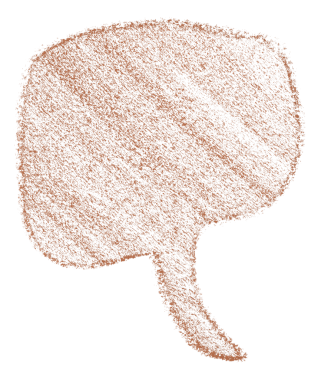 Şeffaf arkaplanda kahverengi konuşma baloncukları ayır.