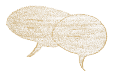 Şeffaf arkaplanda açık kahverengi konuşma baloncukları ayır.