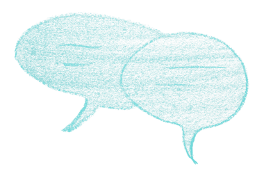 Şeffaf arkaplanda açık mavi konuşma baloncukları ayır.