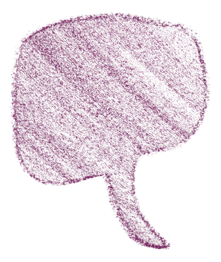 Şeffaf arkaplanda koyu mor konuşma baloncuğunu ayır.