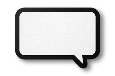 Siyah kağıt konuşma baloncukları şeffaf arkaplanda ayrılır