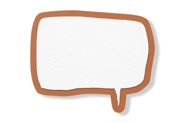 Kahverengi kağıt konuşma baloncukları şeffaf arkaplan üzerinde ayrılmış