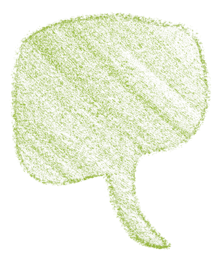 Şeffaf arkaplanda yeşil konuşma baloncuğunu ayır