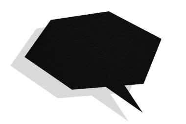 Siyah kağıt konuşma baloncukları şeffaf arkaplanda ayrılır