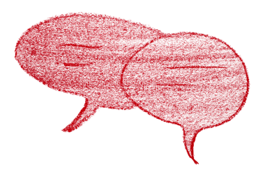 Şeffaf arkaplanda kırmızı konuşma baloncuğunu ayır.