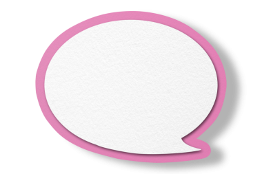 Pembe kağıt konuşma baloncukları şeffaf arkaplanda ayrılmış