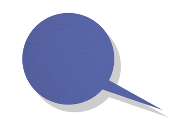 Şeffaf arkaplanda ayrılan mor kağıt konuşma baloncukları