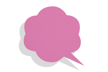 Pembe kağıt konuşma baloncukları şeffaf arkaplanda ayrılmış