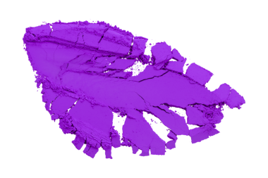 Şeffaf arkaplanda mor toz izole edildi
