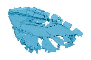 Açık mavi toz şeffaf arkaplanda izole edildi.