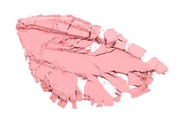 Pembe toz, şeffaf arkaplanda izole edildi.