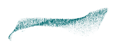 Şeffaf arkaplanda yeşil boya fırçası darbelerini ayır.