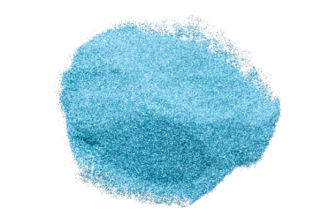 Açık mavi sim tozu, şeffaf arkaplanda izole edilmiş..
