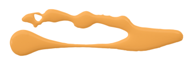 turuncu fırça şeffaf arkaplanda izole