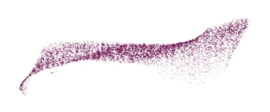 Şeffaf arkaplanda koyu mor boya fırçası darbelerini ayır.