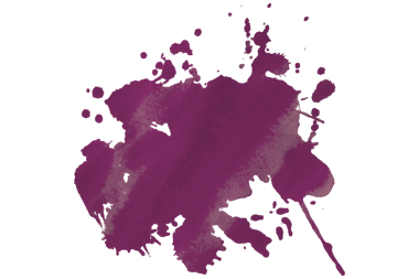 Şeffaf arkaplanda koyu mor fırça boyası lekesi