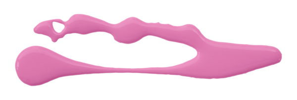 Pembe fırça şeffaf arkaplanda izole edildi