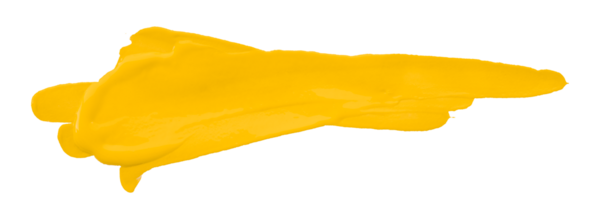 Sarı fırça şeffaf arkaplanda izole edildi