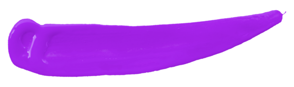 şeffaf arkaplanda izole edilmiş mor fırça