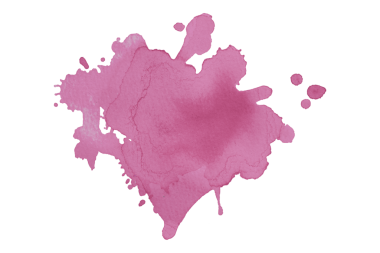 Pembe fırça boya lekesi şeffaf arkaplanda izole edildi