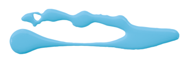 Açık mavi fırça şeffaf arkaplanda izole edildi