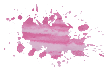 Pembe fırça boya lekesi şeffaf arkaplanda izole edildi